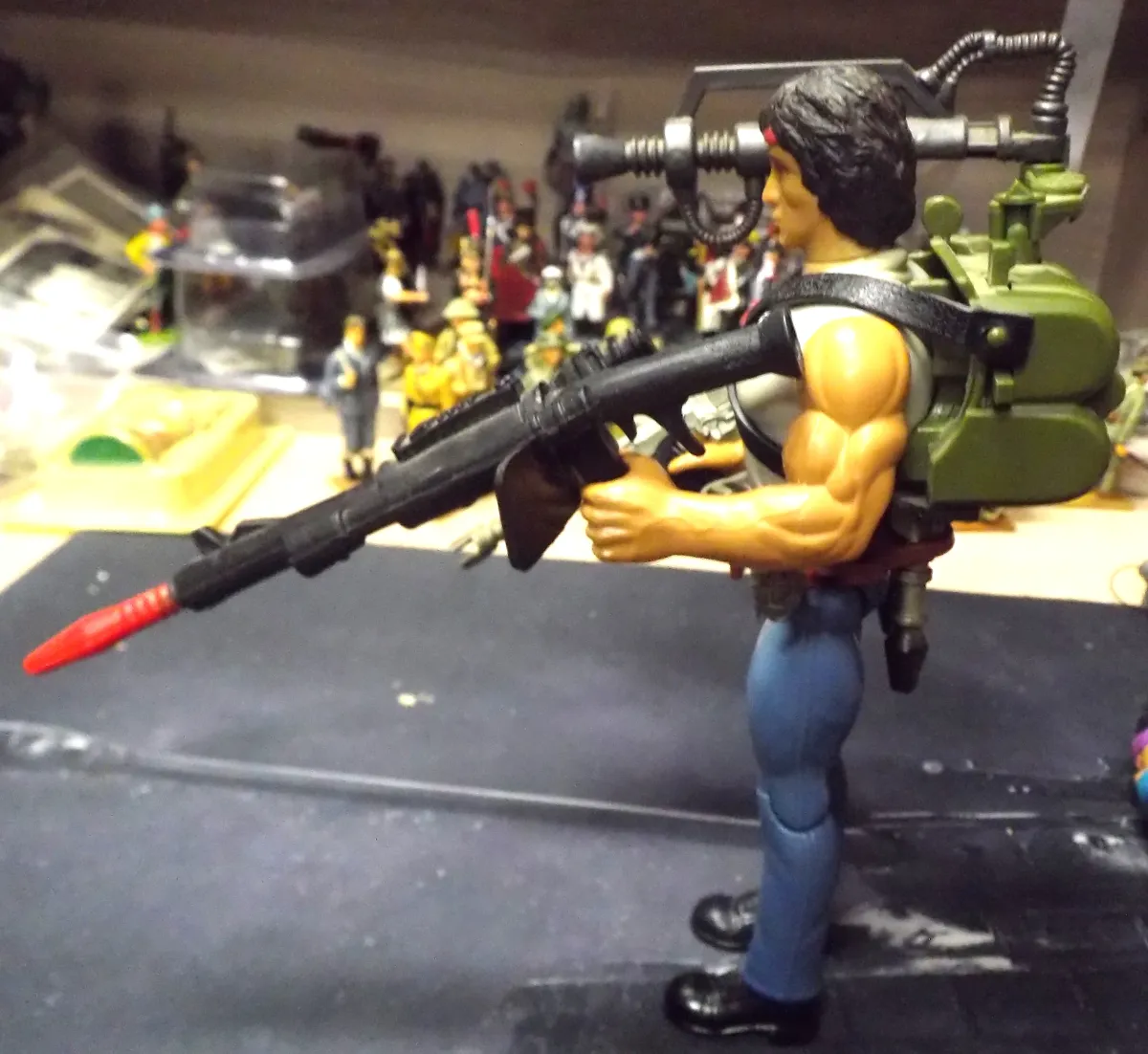 Rare: Figurine Fire Power Rambo - Coleco - 1985 - Force of Freedom - vintage vue 2