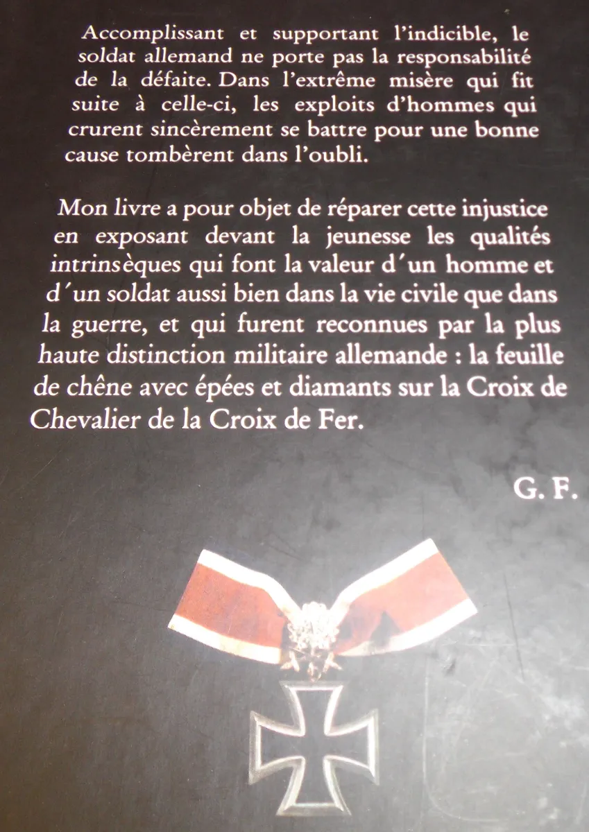 Livre " Avec Epées et Diamants "- Croix de Fer - armée allemande - médaille vue 2